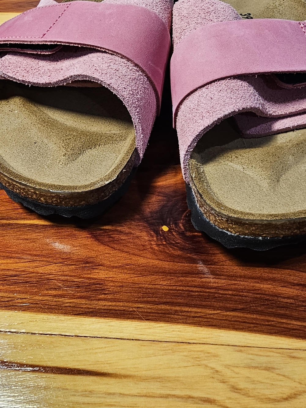 Birkenstock Kyoto Pink Suede Slide Sandals Womens 39 US 8 8.5 NEW w Box - Picture 3 of 5